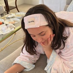 Djerf Avenue Terry Headband in Summer Island